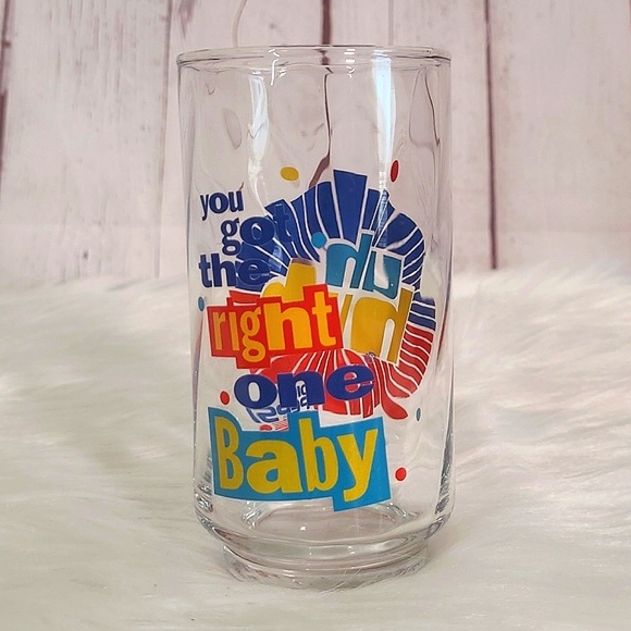 Vintage Diet Pepsi Soda Ray Charles You Got The Right One Baby Crystal Glass Cup - Picture 5 of 14